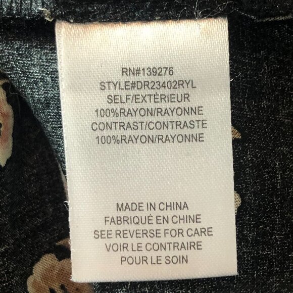 DR2 DANIEL RAINN Flutter Short Sleeve V Neck Floral Blouse Top - Picture 7 of 8